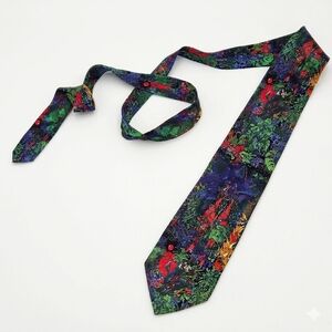 Jiang Tiefeng 60x3.5" RARE Necktie Tie 100% Silk Yunnan School Jungle Artist